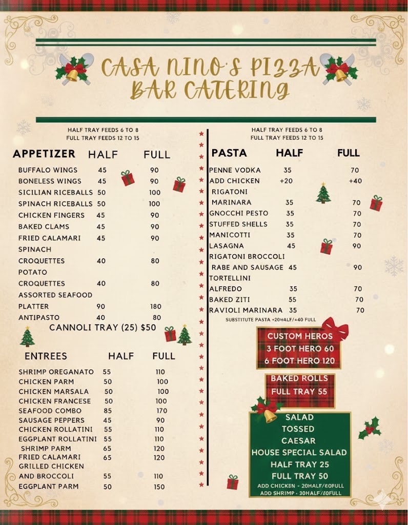 Casa Nino's Holiday Catering