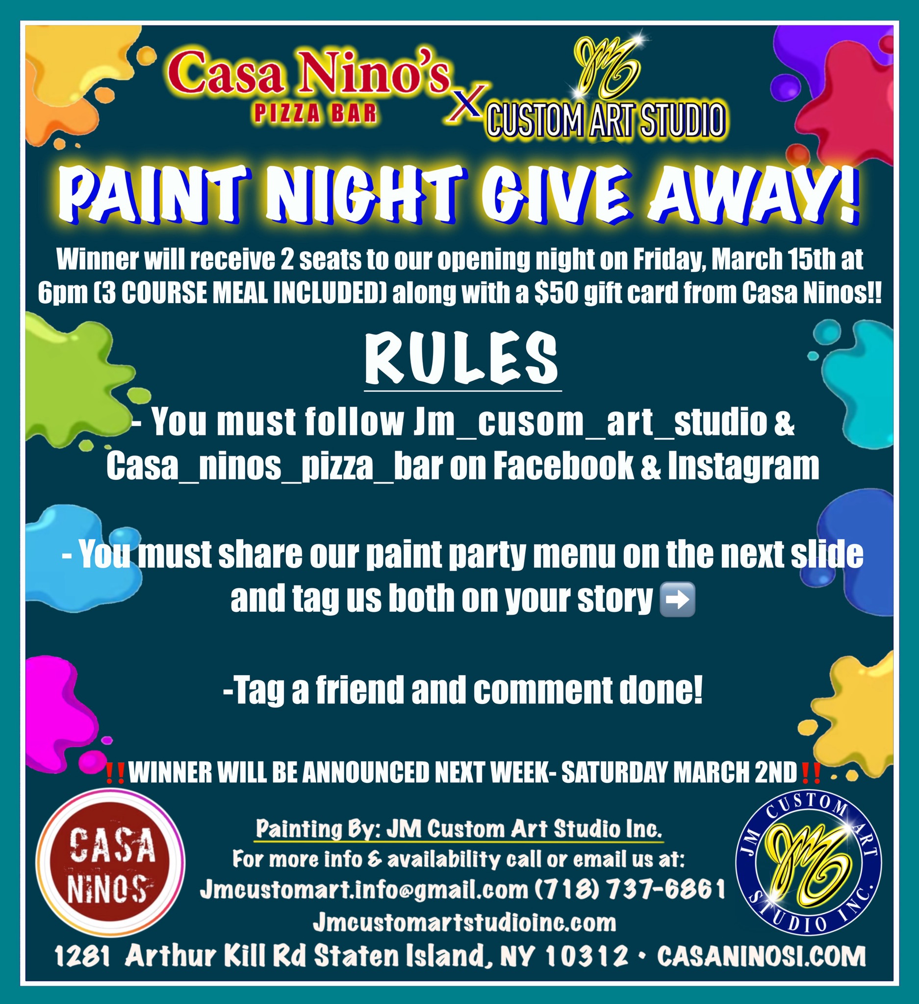 Paint Night Give Away